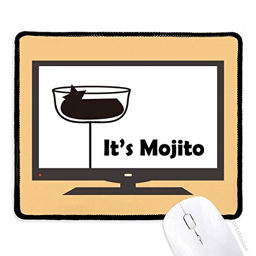 Alfombrilla antideslizante para ratón Mojito con diseño de taza original