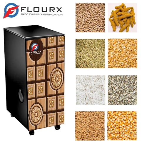 Image of Atta Maker | Flour Mill | Atta Chakki Machine for Home | Automatic Domestic Ghar Ghanti for Grinding Masala and Grains, with Standard Accessories (Sandal)