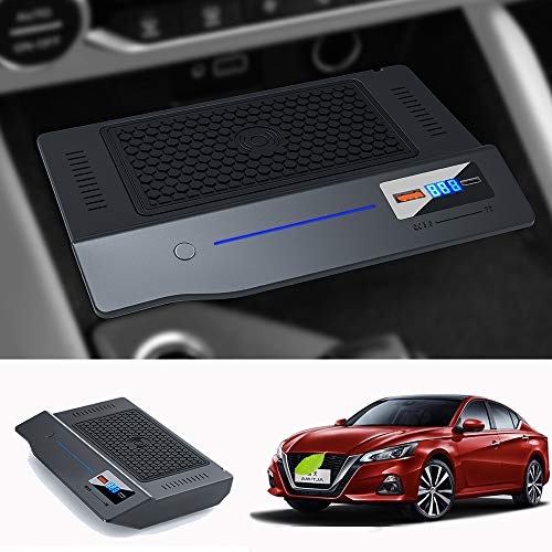 Kucok Car Wireless Charger Mount fit for Nissan Altima 2019-2020,Output of 10W QC 3.0 Fast Charging Compatible with iPhone,Samsung,USB Port 36W Wireless Charging Devices