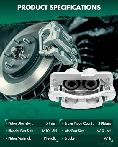Image of SCITOO 18-B4728 Disc Brake Caliper Assembly with Bracket Fit For Cadillac 2002-2006,For Chevrolet 1999-2013,For GMC 1999-2013,For Hummer 2003-2009