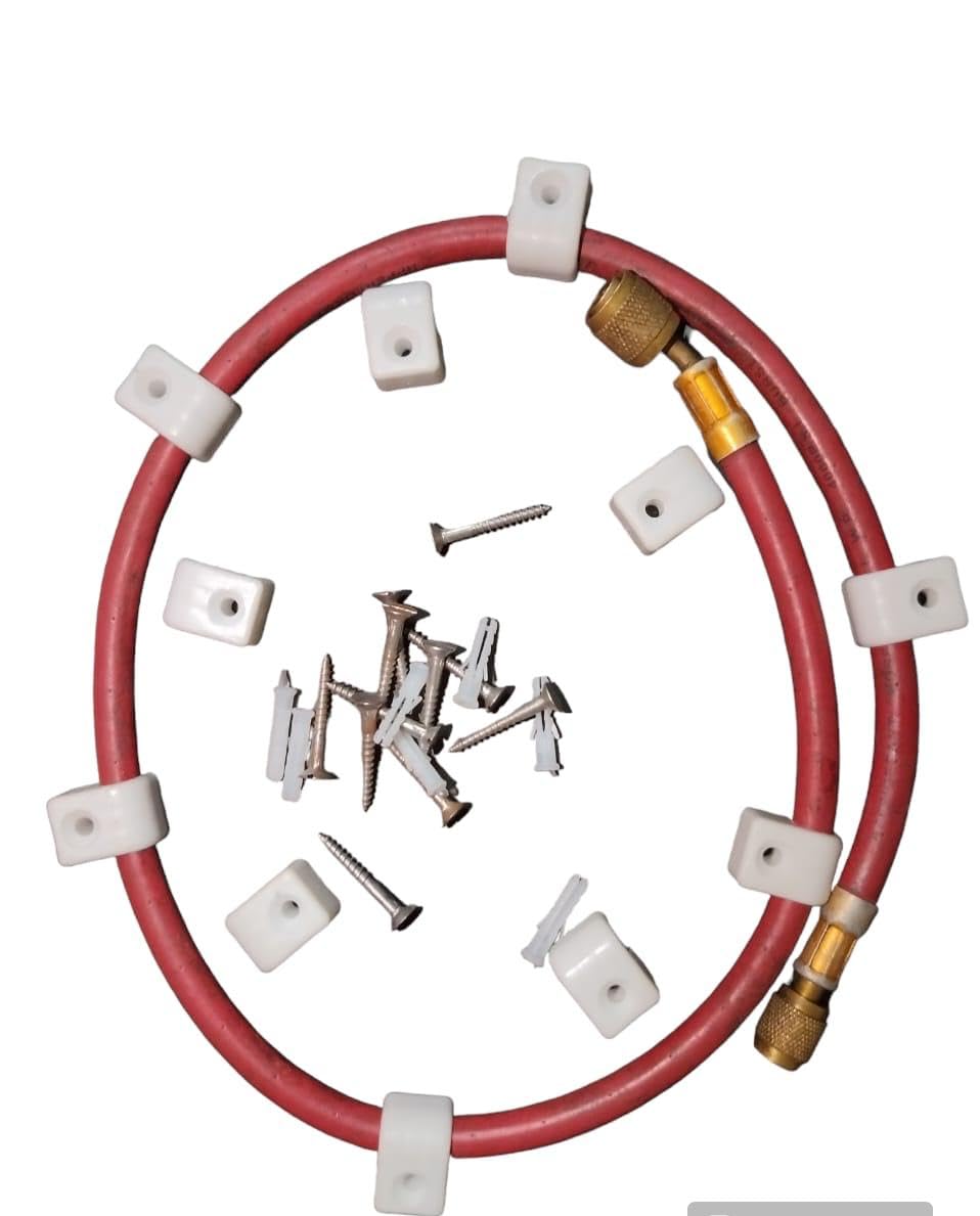 A1Organics Pipe holder clips, Nail Pipe Cable Clips Suitable for 9.53mm to15.88mm Copper Pipe & Wire || 12 Screws & 12 Screw Cap Free with 12 Pipe holder Clips || Combo Pack-image-40