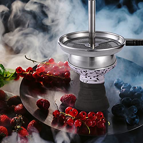 DFESKAH Shisha Kopf Set, Steinkopf mit Kaminaufsatz Sieb Kopfdichtung Mundstück, Universal Wasserpfeife Kopf Set für… – Bild 6
