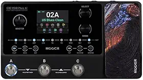 Mooer Pedaleira Multiefeitos GE150PLUSLI | para Guitarra, Bateria de Lítio Recarregável, 55 Modelos de Amp, 151 Efeitos, 26 Slots de IR, Looper 80 Segundos, Interface de Áudio USB OTG