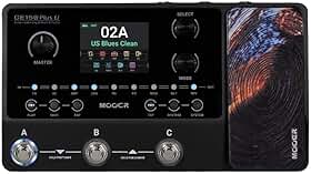 Mooer Pedaleira Multiefeitos GE150PLUSLI | para Guitarra, Bateria de Lítio Recarregável, 55 Modelos de Amp, 151 Efeitos, 26 Slots de IR, Looper 80 Segundos, Interface de Áudio USB OTG