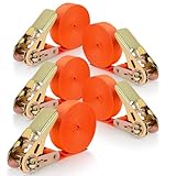 Vasmeiy 5 Pezzi Cinghie di Fissaggio a Cricchetto,Cinghie di Ancoraggio con Cricchetto,Cin...