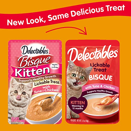 Delectables Bisque Kitten Lickable Wet Cat Treats - Tuna & Chicken (Pack Of 12) ( Packaging May Vary ) #TOP2