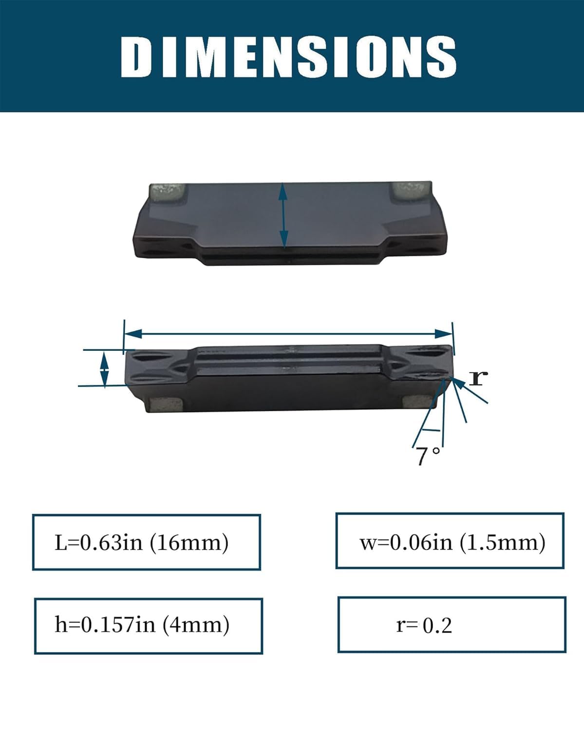 1Stück 5/8-Zoll-Schaft MGEHR1616-2 Hochwertiger Drehmaschinen-Stech-Abstechwerkzeughalter mit 10 Stück MGMN200 Wendeschneidplatten zum Einstechen für Stahl (MGEHR1616-2+ MGMN200)