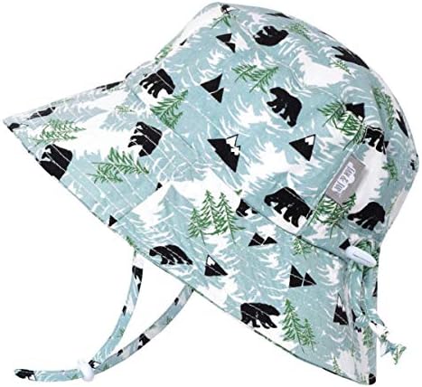 JAN & JUL Beach Toddler Boy Bucket Hat, Foldable, 100% Cotton (M: 6-24 Months, Bear)