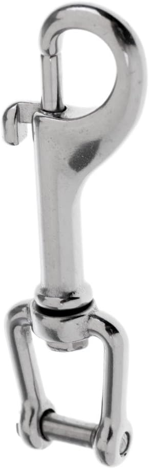 Swivel Carabiner Hooks Keychains Lobster Claw Clasps in Stainless Steel - 8.5 X 2.3 Cm