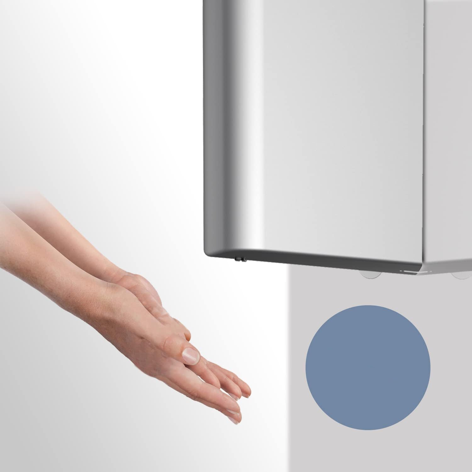 anydry 2630S sèche-Mains Compact, sèche-Mains électrique, Commercial ou Domestique, sèche-Mains Automatique à Grande Vitesse, sèche-Mains pour Toilettes.Logement ABS.1400-1650W.(Argenté)