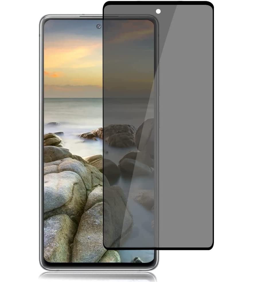 Image of Anti-Spy Privacy Tempered Glass Screen Protector Compatible For Poco M2 Pro (Black, Pack of 1) Edge to Edge Coverage Screen Guard with Easy Installation Kit