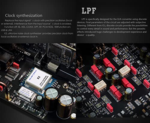 Image of Gustard R26 Discrete R2R DAC - R2R+1Bit XMOS DSD512 PCM768kHz LDAC Balanced K2 Clock Decoder with Remote Control(Black)