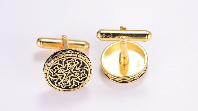 Gemelos para Hombre en Plata 925 y Dorado miniatura 7