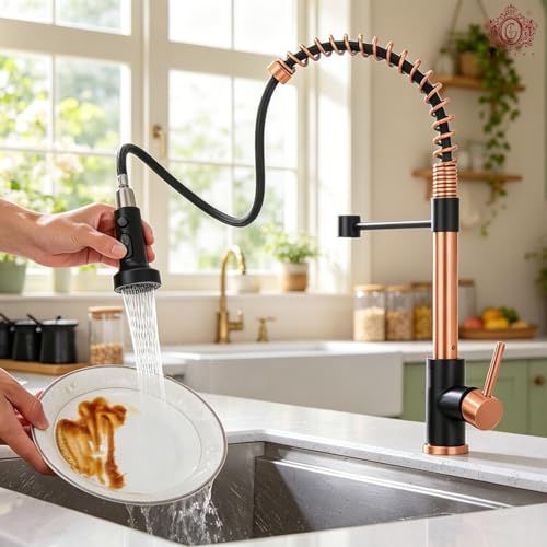 Image of Kitchen Faucet - Commercial Spring Pull-Down Sprayer, High Arc Single Handle, Stainless Steel, Hands-Free Sensor