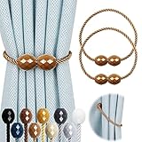 Hangtty 2 Pack Strong Magnetic Curtain Tiebacks Rope Decorative Curtain Tie Backs Magnetic Curtain H