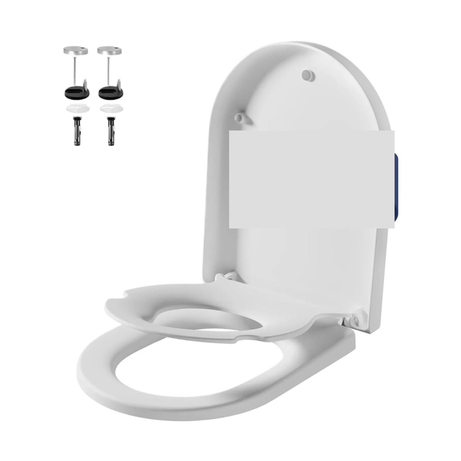 D-förmiger Toilettensitz Mit Schnellverschluss For Einfache Reinigung, Sanft Schließender Toilettendeckel, Integrierter Kleinkindsitz For Das Badezimmer Zu Hause, Weiß Robust Und Bequem