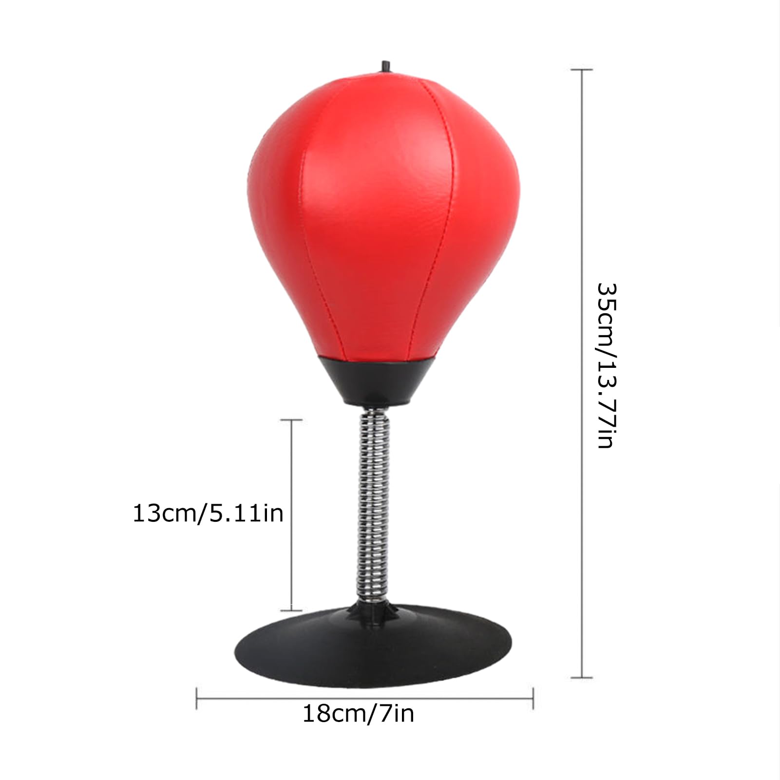 NZQXJXZ Desktop Bokszak, Supersterke Zuigkracht Bokszak Snelheidsballen, Stressbuster met Zuignap voor Kantoortafel en Toonbanken, Leuk Cadeau voor Vrienden of Collega