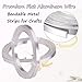 Flat Aluminum Wire Bendable Flat Wire for Crafts 5mm Metal Strips for DIY Jewelry Making Bezel Sculpting Armature 18Gauge 6.5Feet/Roll 2Rolls (5mm Wide, Silver, 2)