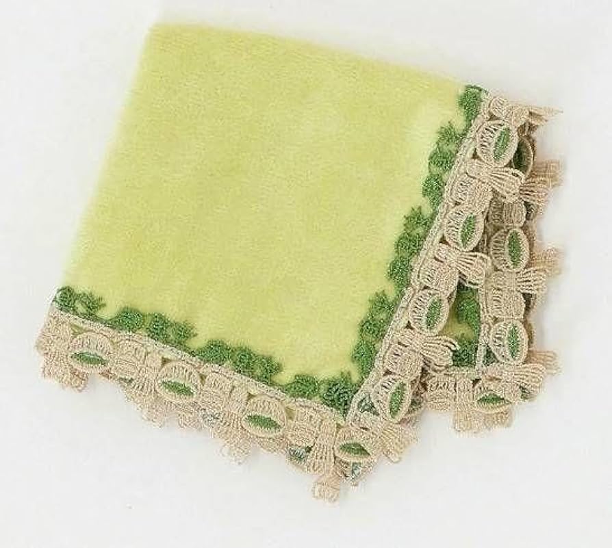 近沢レース　ハンカチ　3枚　⑥ (カステラ、パンダ、茶道) 近沢レース ハンカチ 3枚 ⑥ (カステラ、パンダ、茶道)