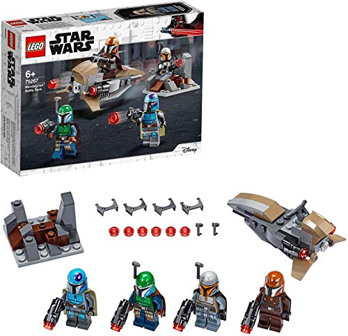 LEGO 75267 Star Wars Mandalorianer Battle Pack Set mit 4 Minifiguren, Speeder-Bike und Verteidigungsfestung – Ansicht 6