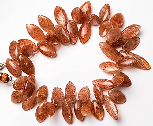 Sunstone marquise briolette naturelle LKBEADS de prestige pour bijoux haut de gamme