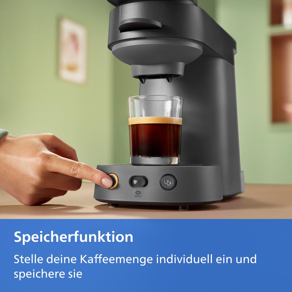PHILIPS Senseo Vibe Kaffeepadmaschine Kompakt, Schwarz, 2 Spezialitäten