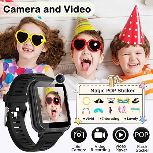Image of Cosjoype Kids Game Smart Watch for Kids with 39 Puzzle Games HD Touch Screen Camera Music Player Pedometer Alarm Clock Calculator Flashlight 12 /24hr Kid Watch Gift for 4-12 Year Old Boys Toys for Kid