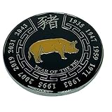 Chinese New Year Zodiac Commerative Black Coin (Pig)