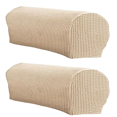 LINGXIYA Soft Stretch Plush Armrest Covers,Spandex Armrest Cover for Chairs/Sofas, Couch Arm Cover, Furniture Protector Armchair Slipcovers for Recliner, Set of 2