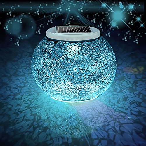 Solar Powered Light Glass Ball Colored Lantern