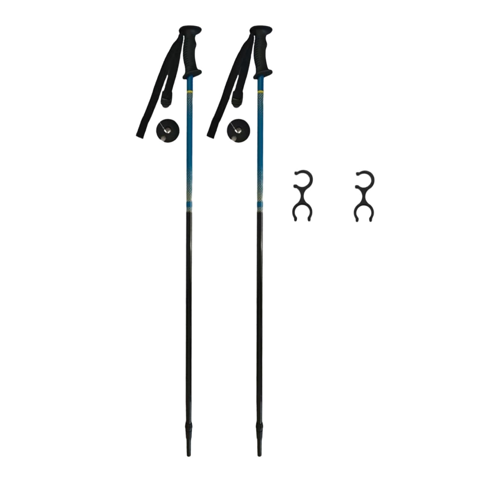 2 Pièces Bâtons de Randonnée Enfant Marche Poignées Anti Dérapantes Aluminium Alliage Léger Accessoires pour Ski Trekking Camping 105cm