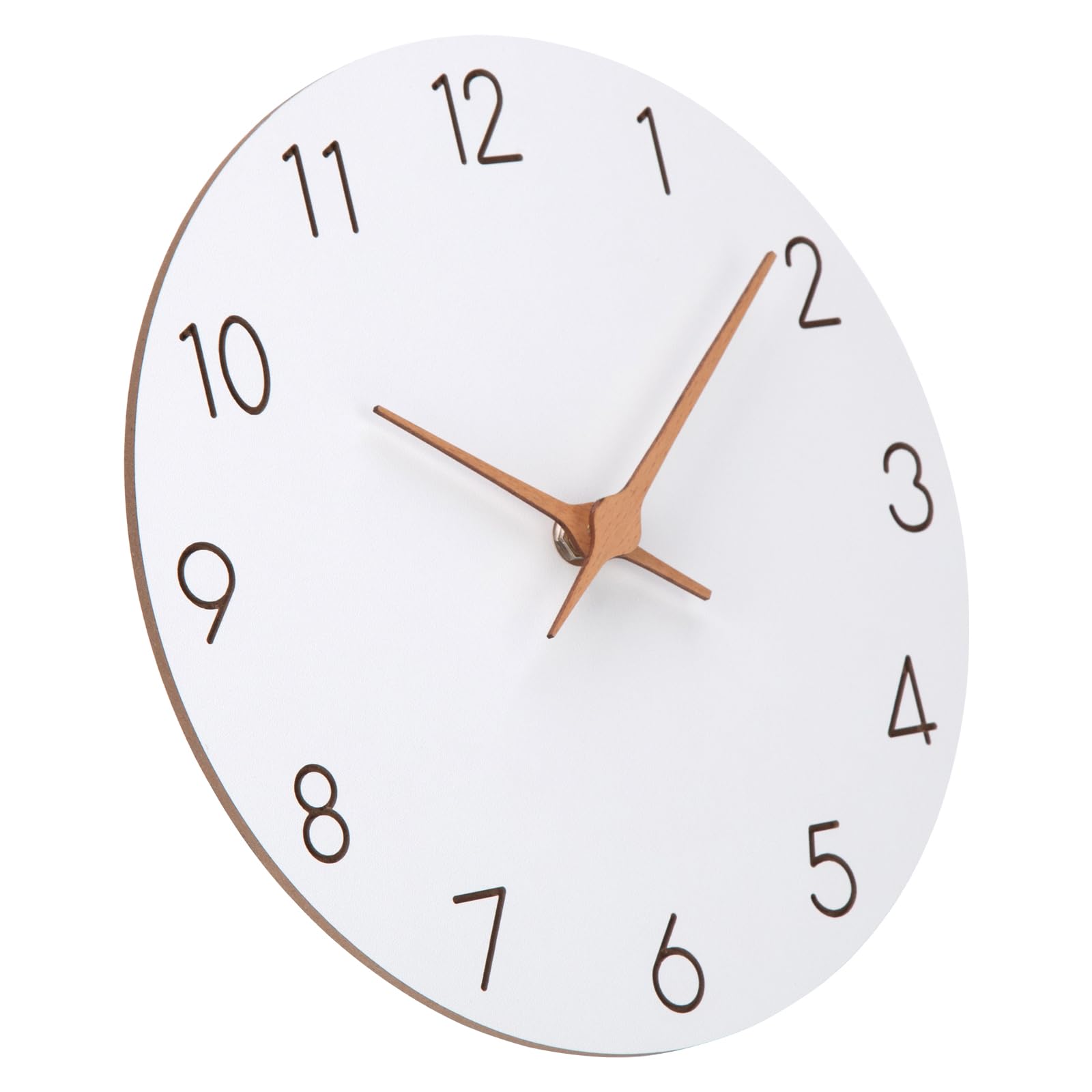 Orologio da parete in legno MDF senza ticchettio, silenzioso, moderno, 30 cm, al quarzo, grande batteria, facile da leggere, per camere, casa, cucina, camera da letto, ufficio, scuola