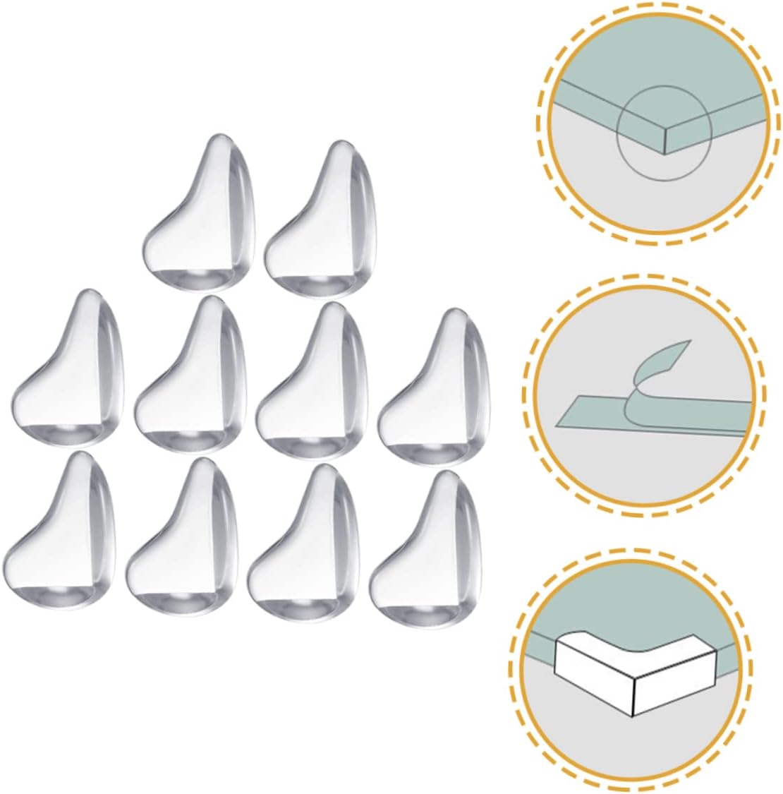 10pcs Safety Corner Collision Edge Covers for Furniture Bumpers for Tables Cabinets and Home Appliances Boy Girl to Prevent Injuries