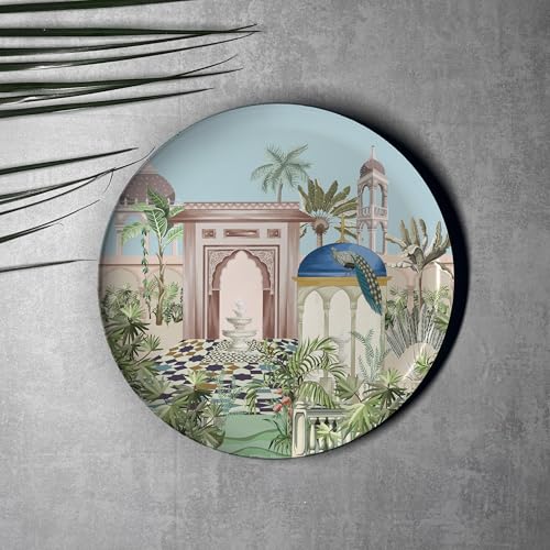 Image of Ethereal India Wall Plates- Elegant Metal Wall Decor Set for Living Room, Bedroom & Office | Decorative Wall Art & Home Decor Gift Items | Unique Gifts Ideas for Men & Women | Set of 5