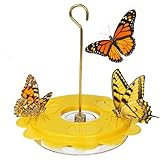 Birds Choice Flutterby Butterfly Feeder β Outdoor Feeder with 12 oz. Nectar Capacity and Fruit Trays, Includes Brass Hanging Rod