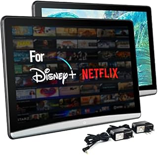 11.3 Inch 4K Upgrade Android 10.0 Multifunction Car TV Headrest Monitor Tablet Touch Screen Support 1080P Headset WiFi/Bluetooth/USB/SD/HDMI in+Out/FM/Mirror Link Video Player (2G ram 16G ROM (2PC)