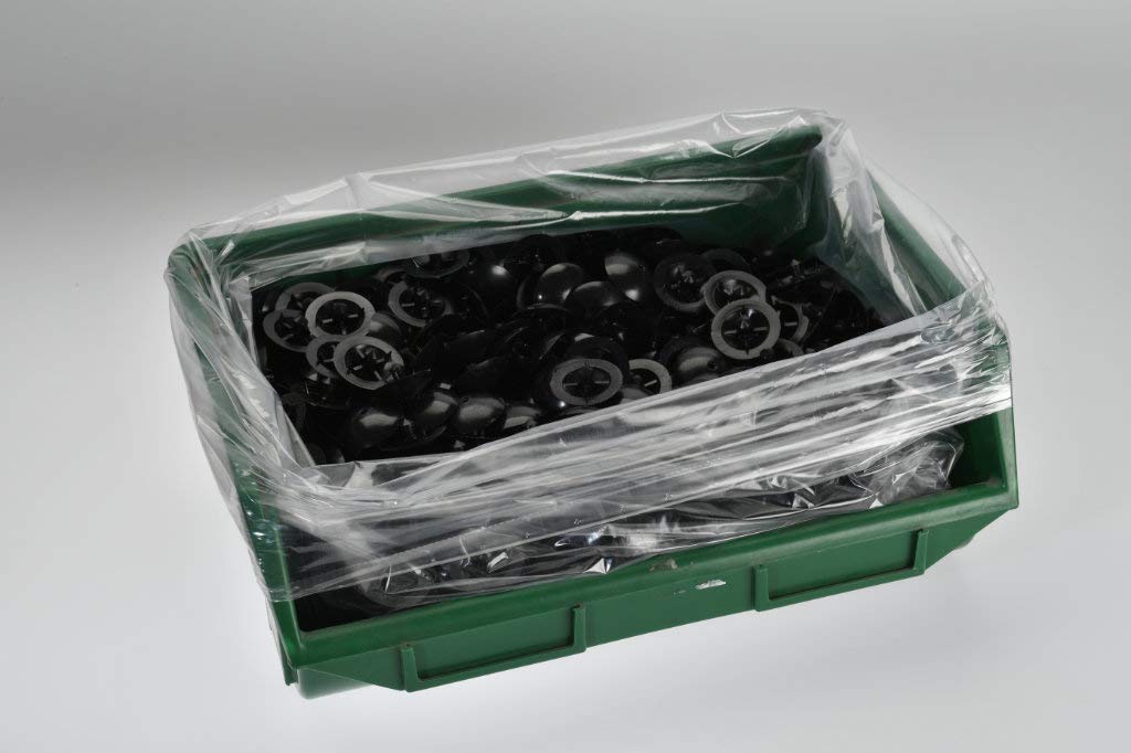 Sacchetti in pellicola, 1 confezione = 120 pezzi, dimensioni 500 + 300 x 1300 mm, 70 my, con pieghe laterali, molto trasparenti, per alimenti, di prima qualità.