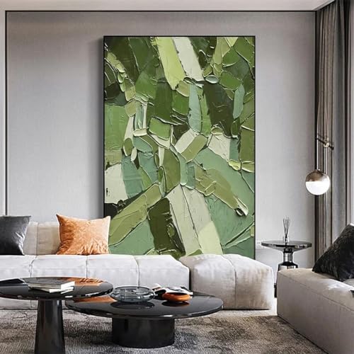 Peinture mur art photo haut de gamme KEBIA abstraite verte