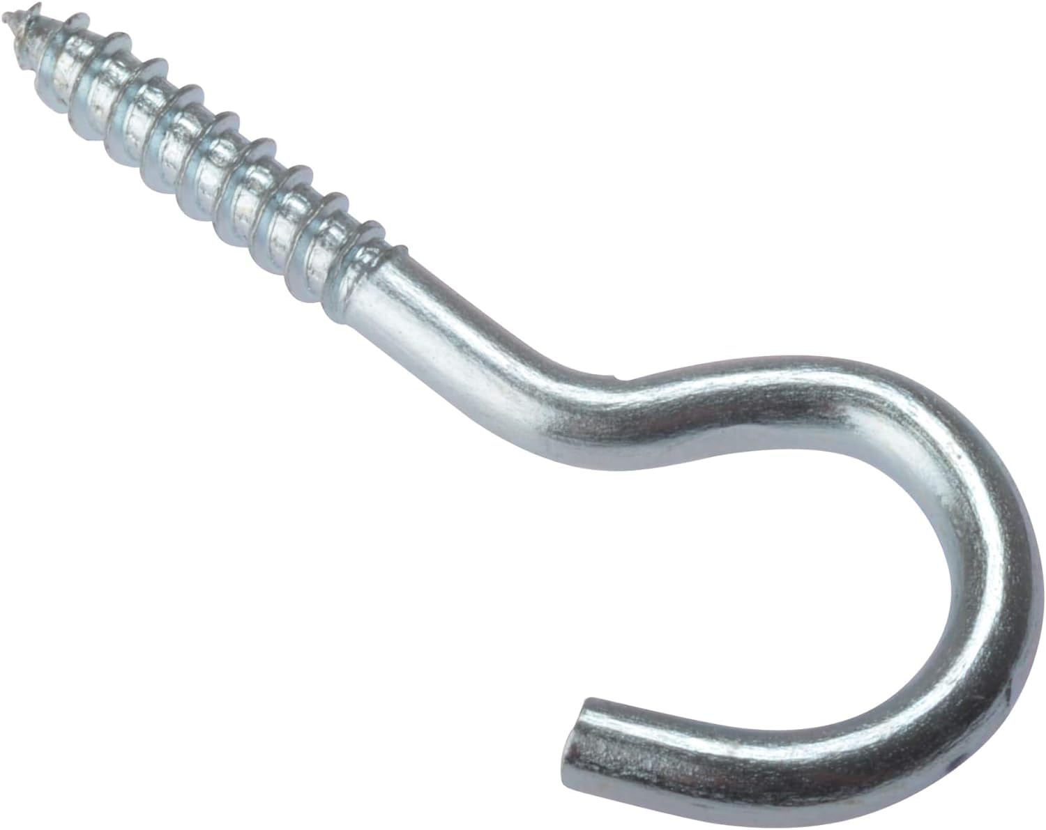 Fort Fasteners Zinc Plated Steel Screw-In Ceiling Hooks 55 Mm (2.1/8 Inch) Pack Of 10 Hooks