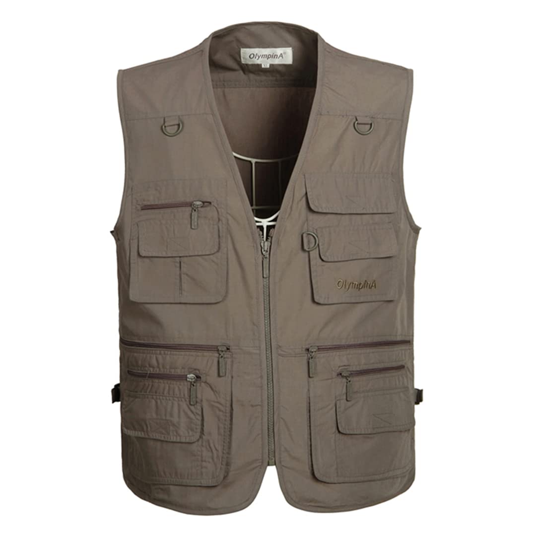 6 Farben große Größe schnell trocknende Arbeitsweste Herren Angeln Camping ärmellose Jacke Outdoor männliche Westen mit vielen mehreren Taschen