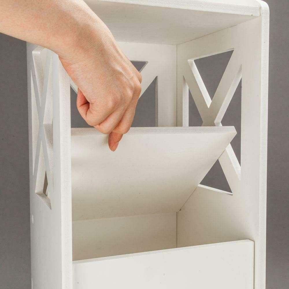 Modern Bathroom Over The Toilet Space Saver Cabinet Organizer Storage White