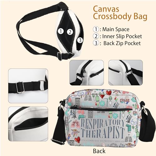 WCGXKO RT Gift Respiratory Therapist Crossbody Bag Respiratory Care Week Gift Employee Pulmonology Nurse Gift3