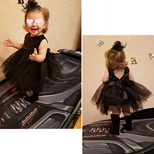 Princess Tulle Tutu Girl Dress Wedding Pageant Party Baby Dresses Sequin Backless Lace Flowers Newborn-7 Years4