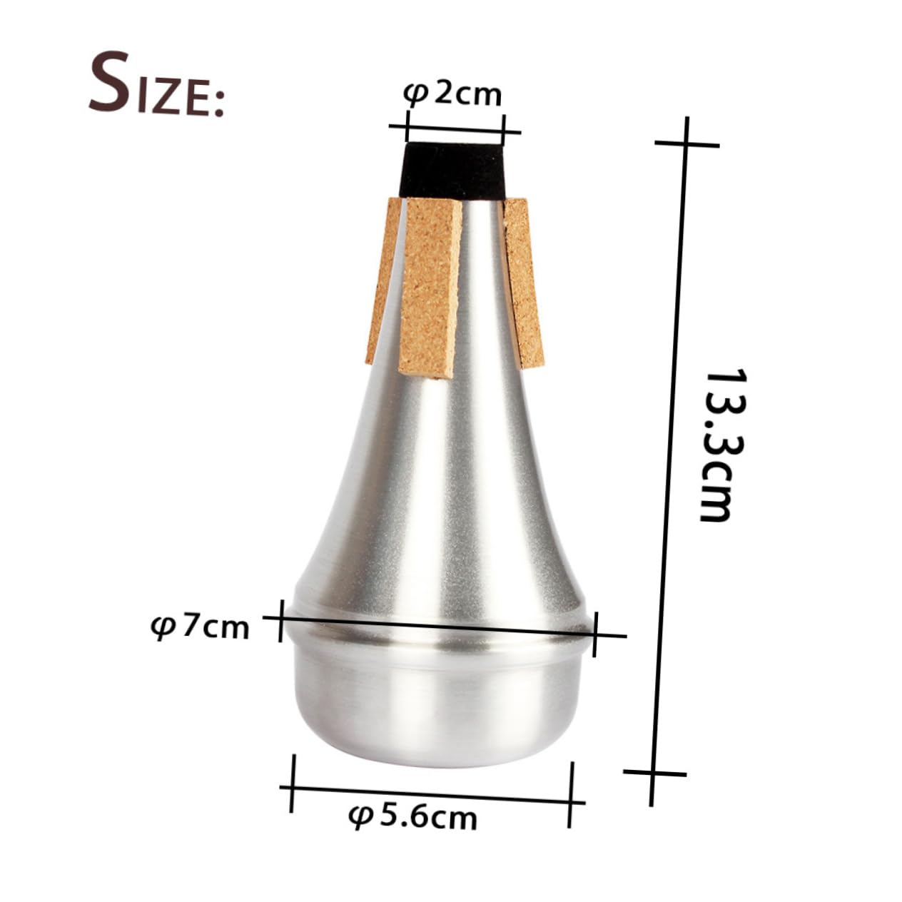 OFFSCH Beginner Trumpet Mute Trumpet Training Mute Dampener Made of Aluminum Alloy Easy Install for Musicians