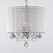 Crystal Chandelier Chandeliers With Large White Shade! H15" x W15"
