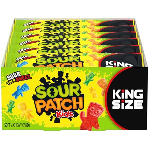 Sour Patch Kids Candy, King Size, 3.4oz, 18 Bags