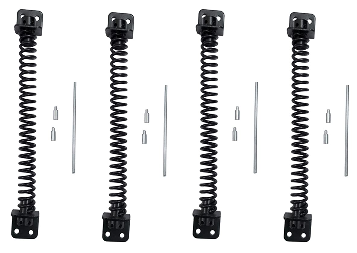 Adonai Hardware Tyrannus Iron Gate Spring (10.2 Inch x 4 Pack, Black Powder Coated)-image-10