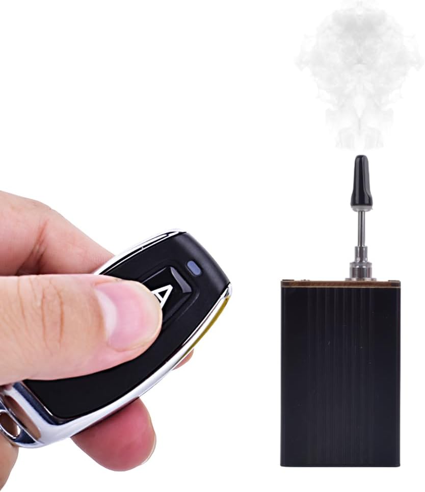 Metal Smoke Machine,mini smoke machine for Photography, Parties, and Atmosphere Creation - Durable and Portable Fog Generator (black metal)
