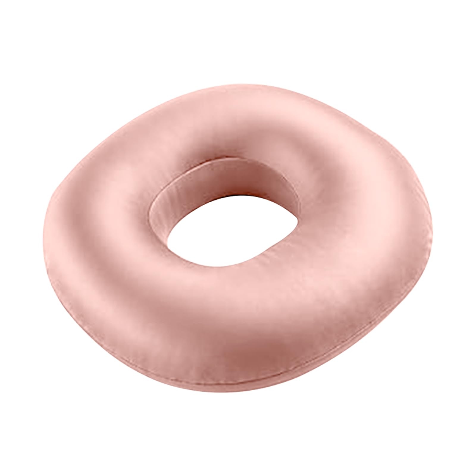 Qubitly Pink Donut Side-Sleeping Ear Piercing Pillow, Polyester Fiber, Donut Pillow, Ear Pillows with Hole, Pillows with Hole, For Side Sleepers, 8.7x8.7x3.5 Inches (Pink)
