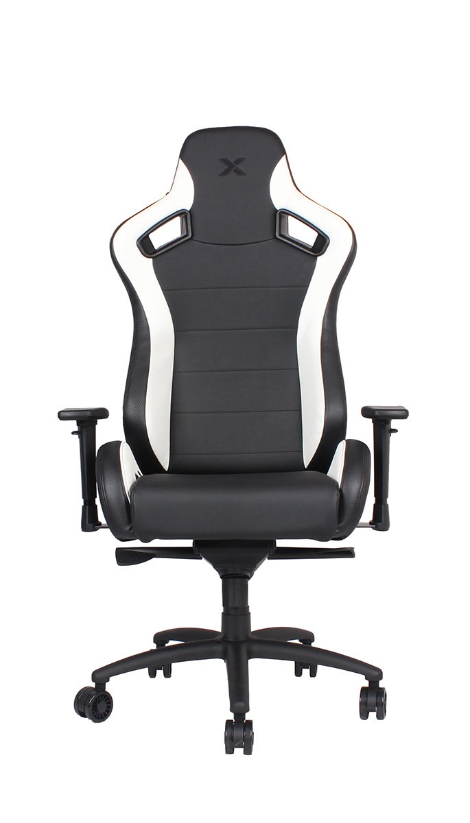 Carbon Line White on Black Sleek Design Gaming & Lifestyle Chair by RapidX